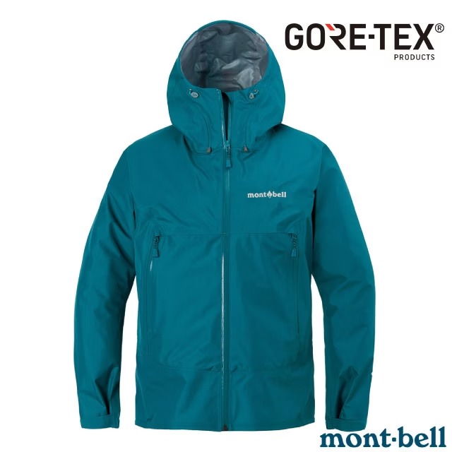 【mont-bell】女 RAIN TREKKER 雨中舞者雨衣.連帽風雨衣.防風抗水透氣/1128730 TQ 松石藍✿30E010